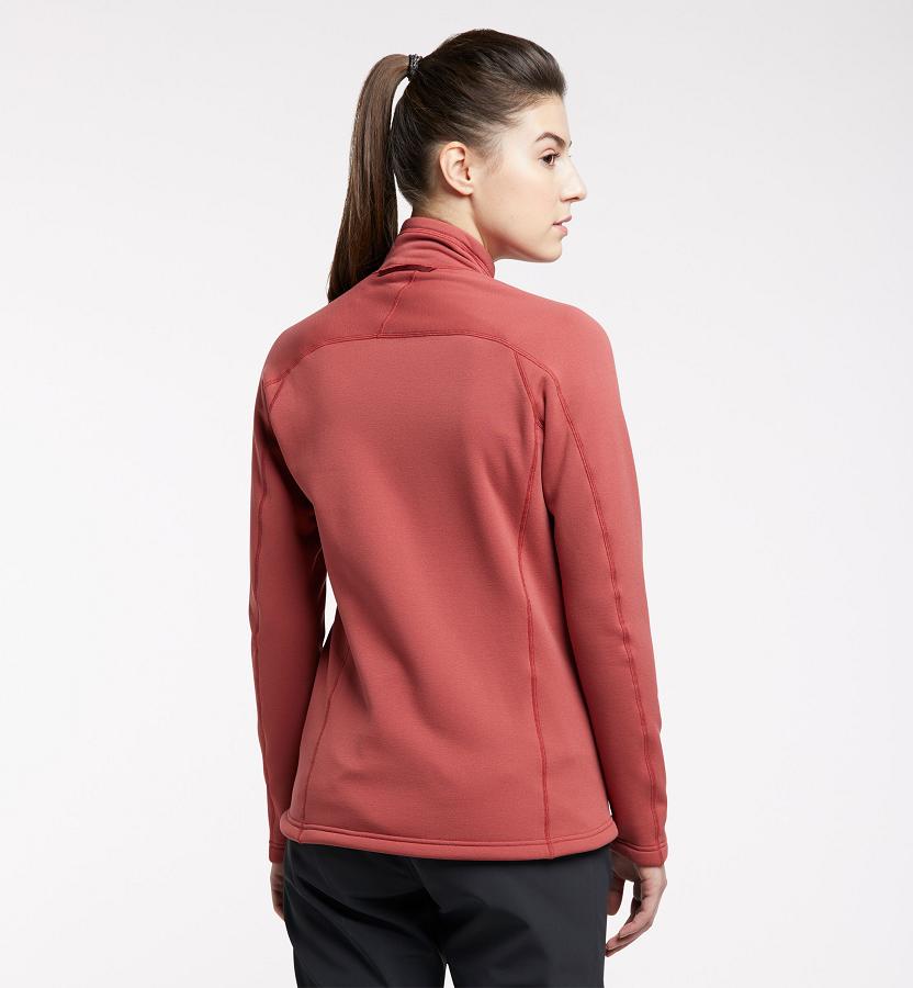Haglöfs Womens Bungy Fleece Red New Zealand 04173EHJP